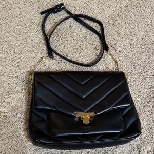 a new day Black Chevron Crossbody Bag